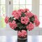 Deluxe UV Pink Geranium Bush - 7 Realistic Silk Flowers & Leaves, Perfect for Indoor & Outdoor Decor by Floral Home®
